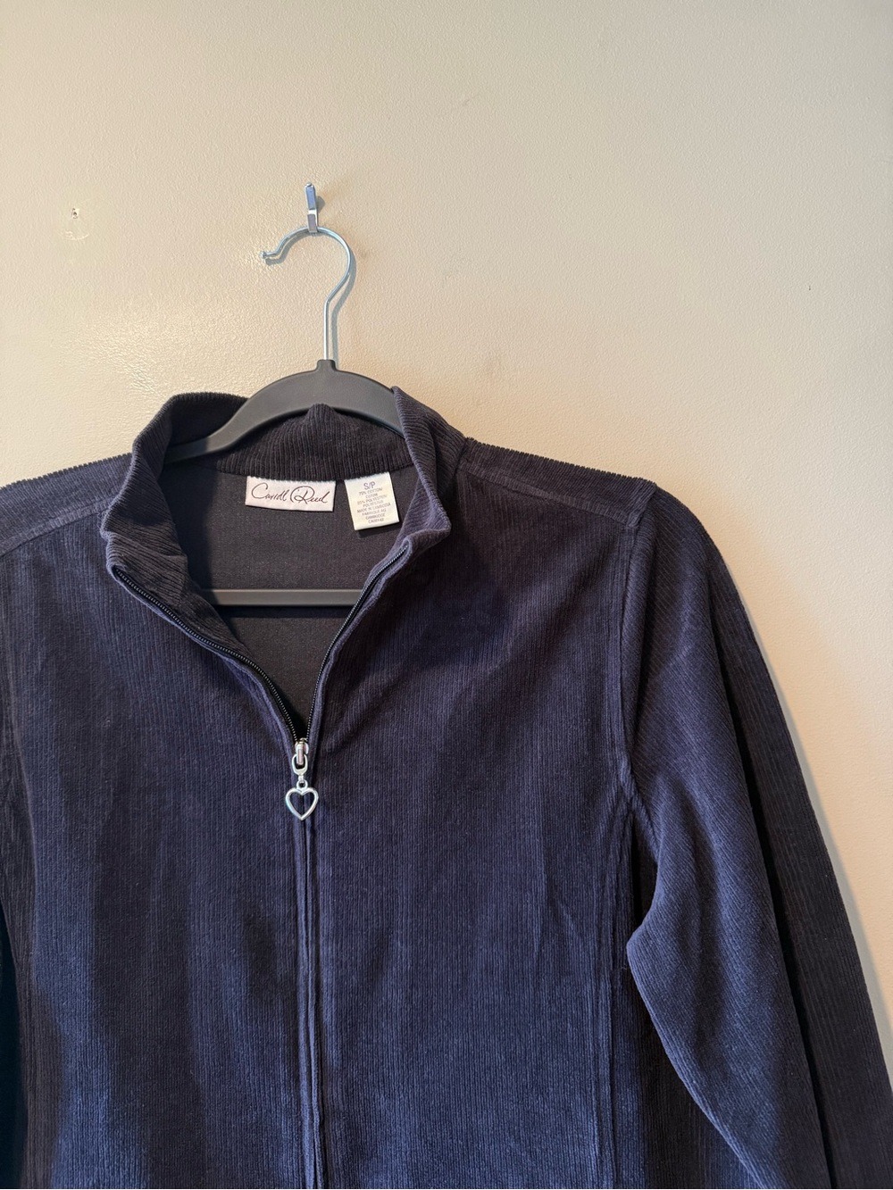 Carroll Reed Black Ribbed Zip-Front Sweater Jacket - Picture 3 of 14